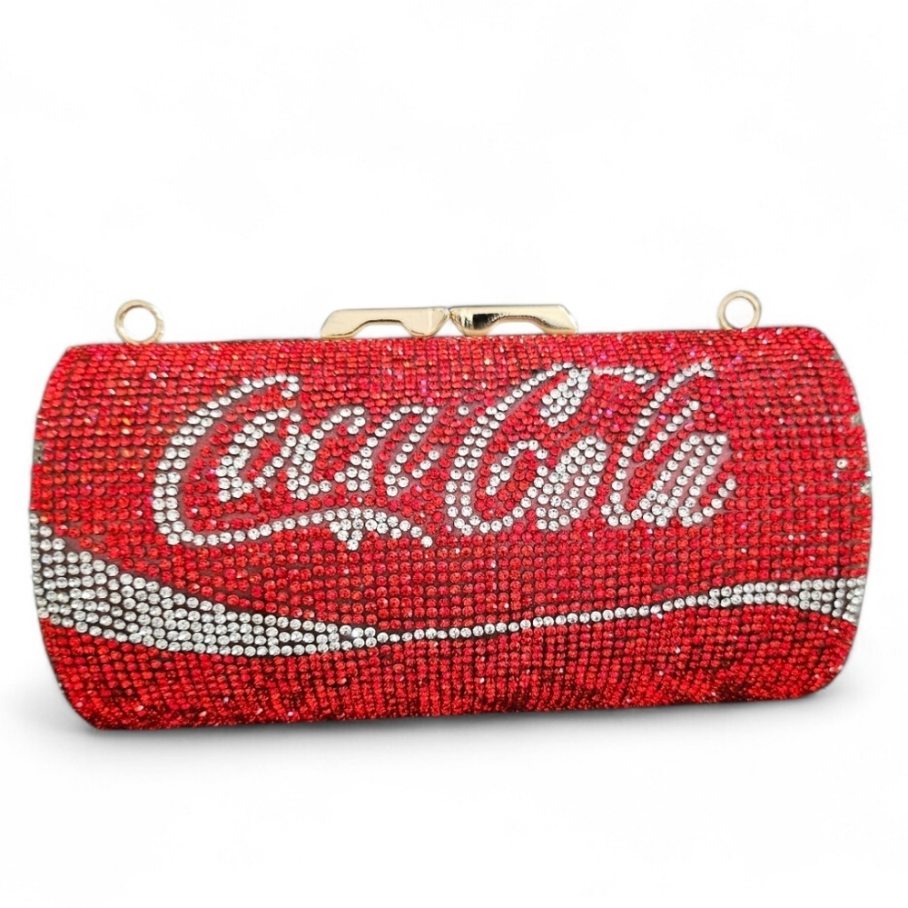 Coca-Cola Can Rhinestone-Encrusted Sparkly Handbag/Clutch - Picture 5 of 16